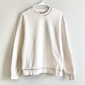 Zara Stitch Accent Crewneck Sweatshirt